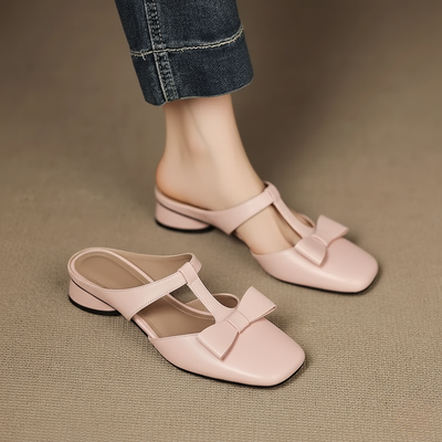 Clara | Bow Strap Slip-On Flats