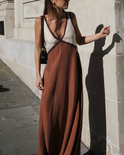 Sienna | Two-Tone Sleeveless Maxi Dress