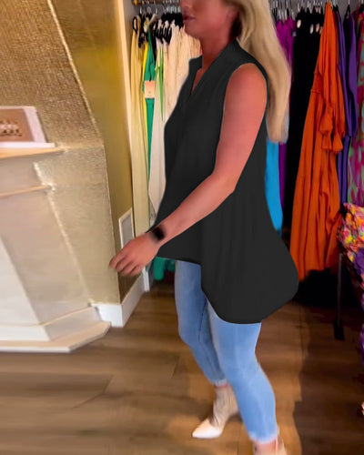 Lynette | Sleeveless High-Low Women’s Blouse