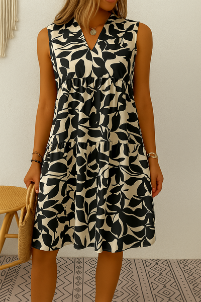 Elara | Sleeveless Printed Summer Dress