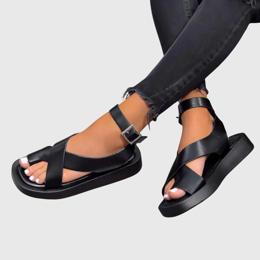 Riviera | Cross-Strap Platform Sandals