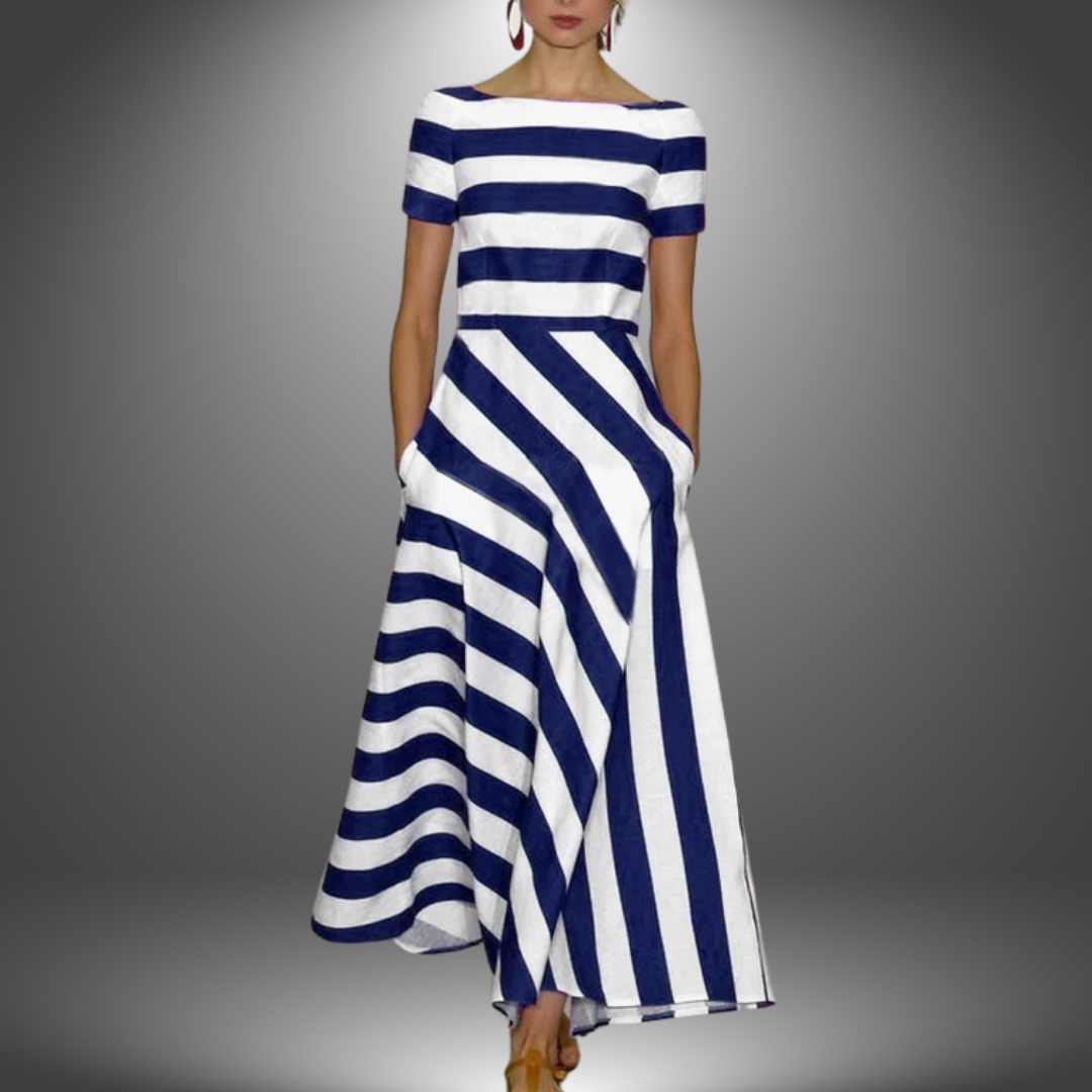 Isla | Striped Elegant Maxi Dress
