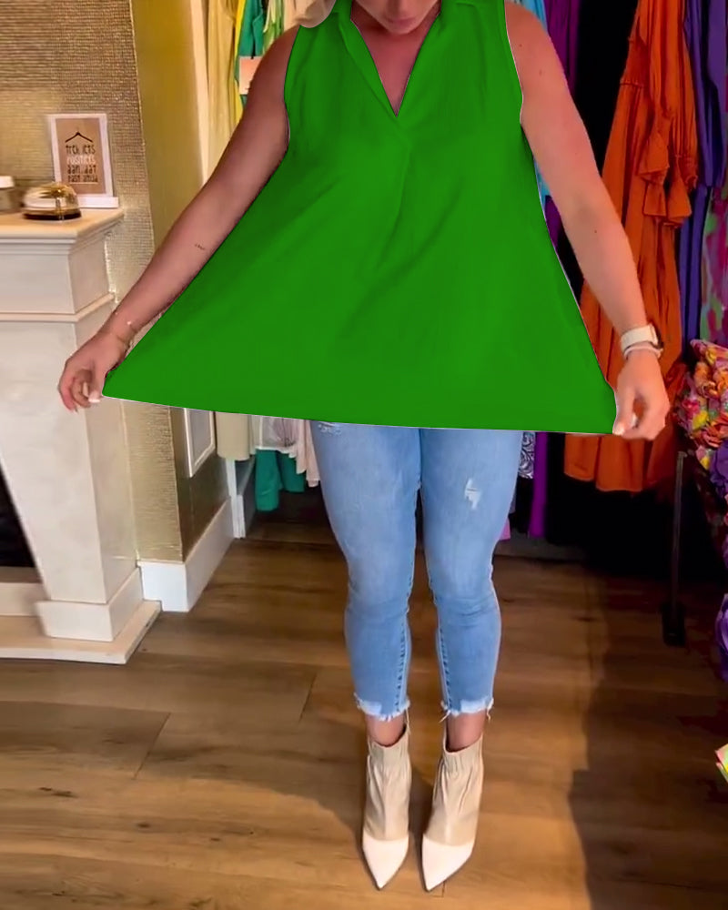 Lynette | Sleeveless High-Low Women’s Blouse