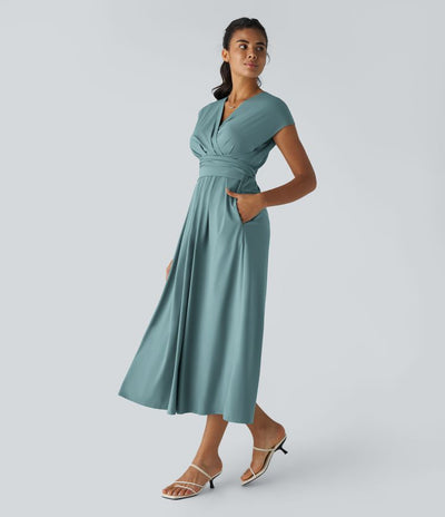 Amara | Elegant Wrap Midi Dress