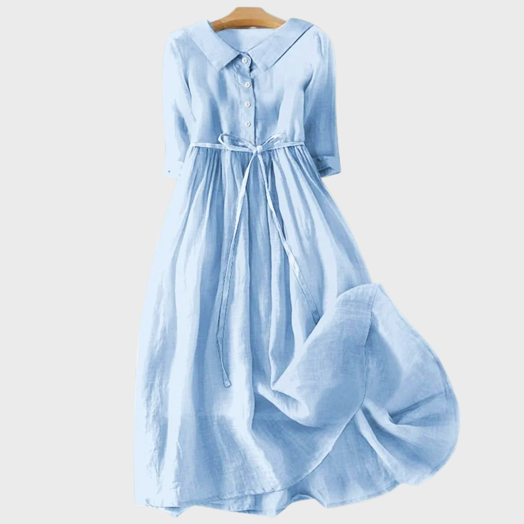 Elowen | Elegant Belted Midi Dress