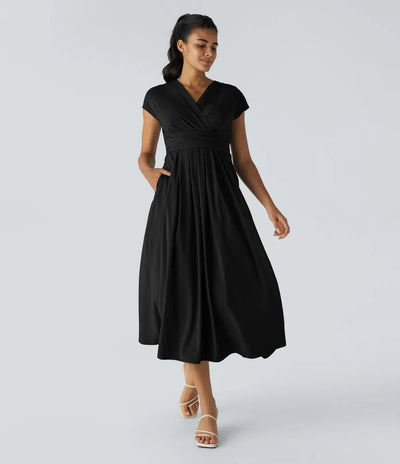 Amara | Elegant Wrap Midi Dress