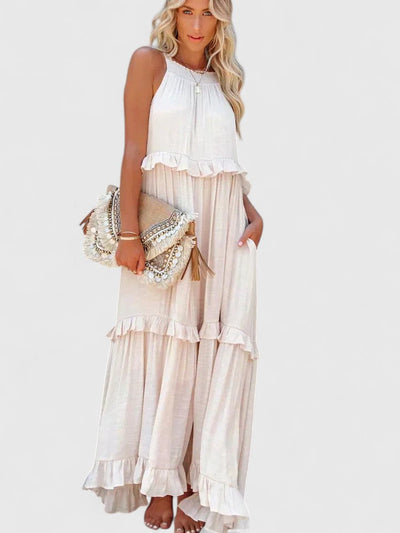 Alina | Flowy Ruffle Maxi Dress