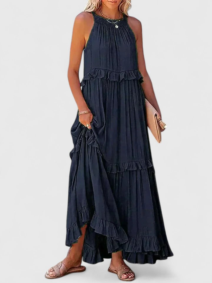 Alina | Flowy Ruffle Maxi Dress