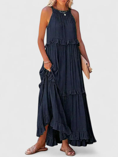 Alina | Flowy Ruffle Maxi Dress
