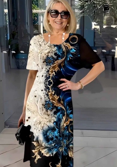 Nerisse | Elegant Printed Midi Dress