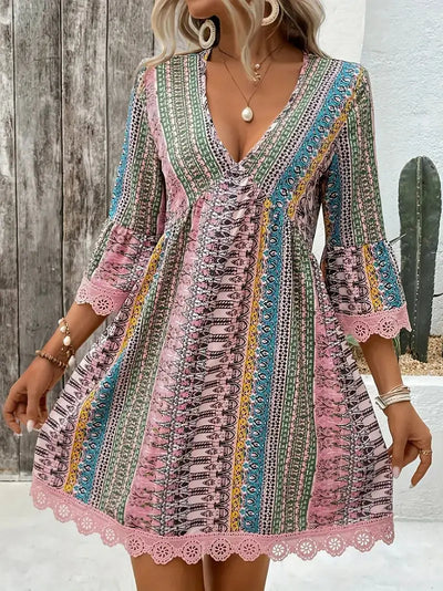 Mia | Bohemian V-Neck Fashion Dress