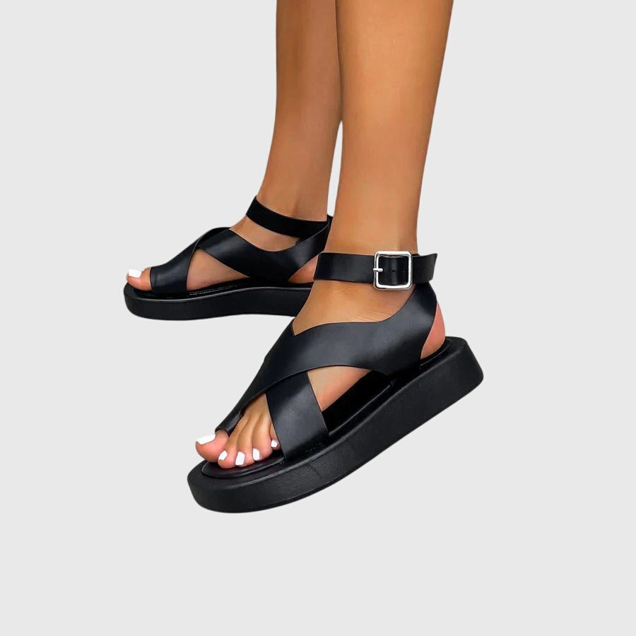 Riviera | Cross-Strap Platform Sandals