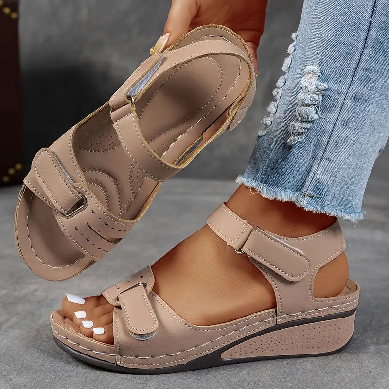 Nerina | Comfortable Adjustable Wedge Sandals