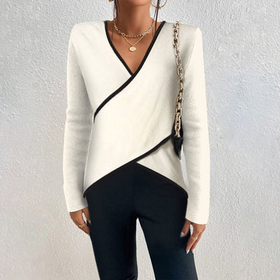 Celeste | Elegant Contrast Wrap Top