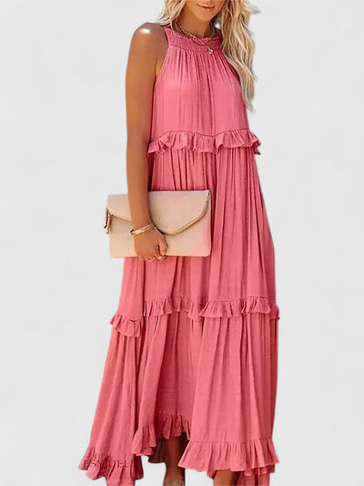 Alina | Flowy Ruffle Maxi Dress