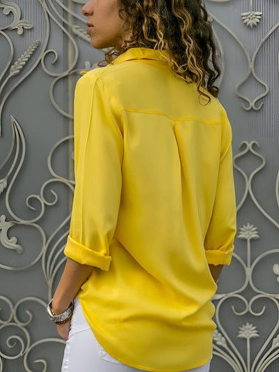 Avencia | Elegant Long Sleeve Button Blouse