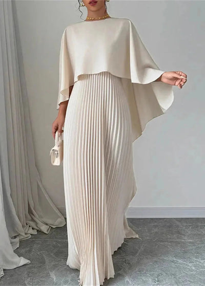 Elowen | Pleated Batwing Sleeve Maxi Dress