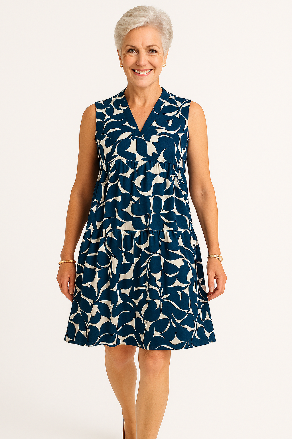 Elara | Sleeveless Printed Summer Dress
