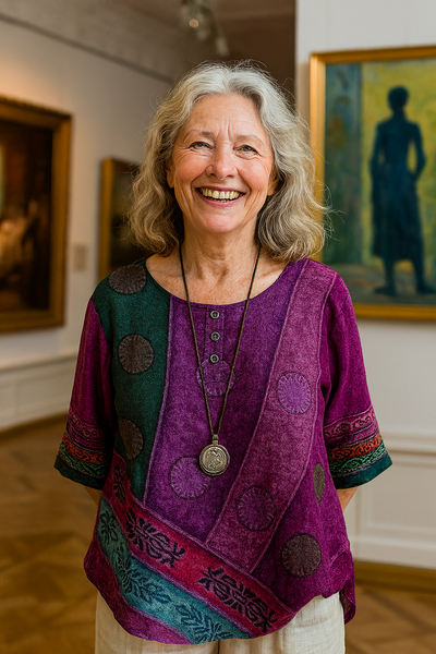 Leona | Artistic Patchwork Tunic Top