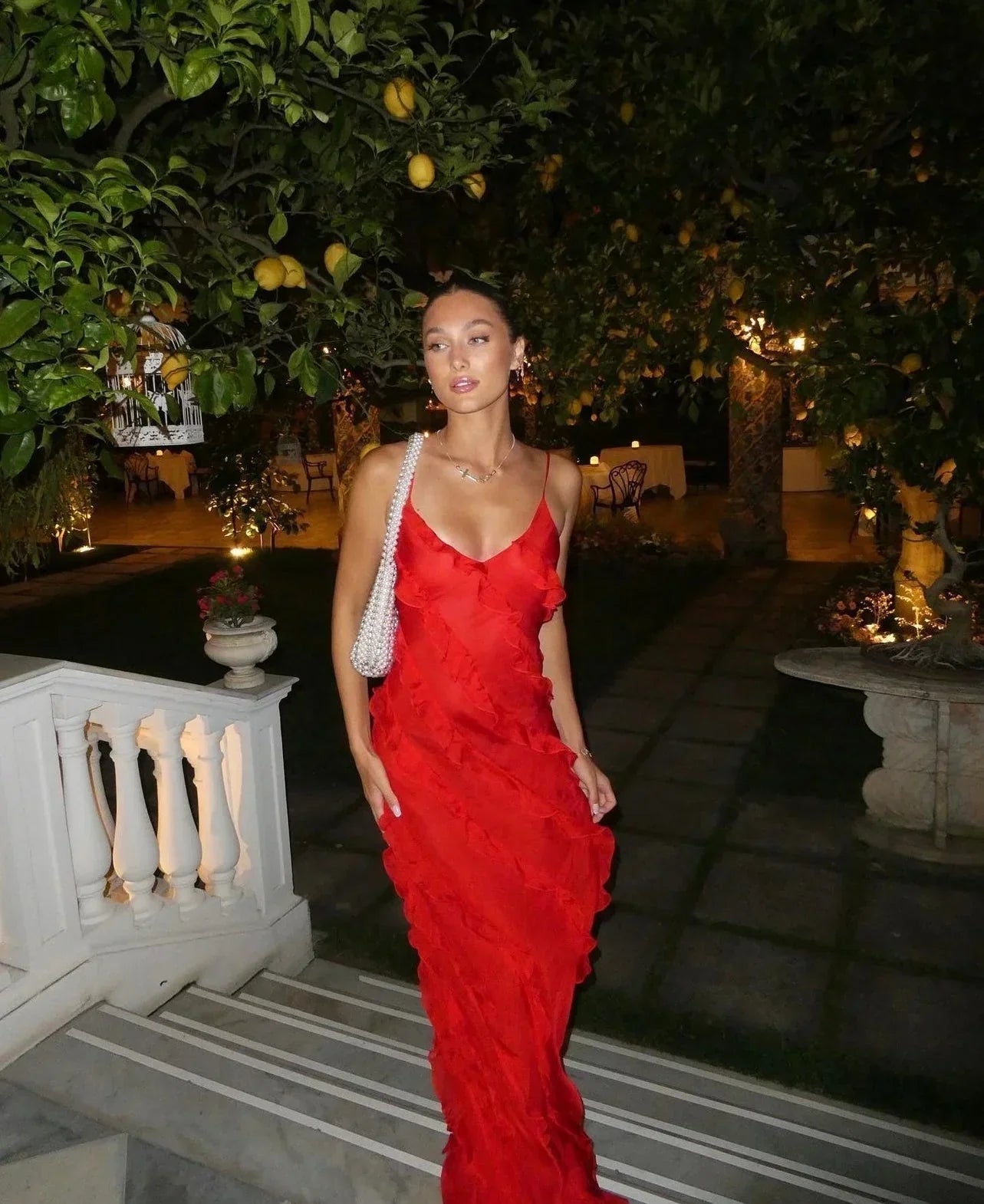 Margaux | Elegant Ruffle Maxi Dress