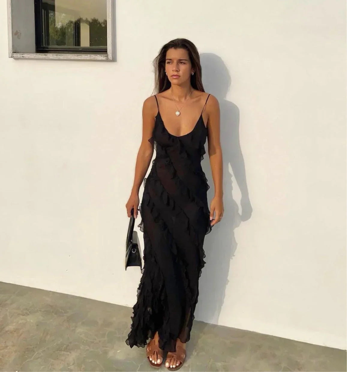 Margaux | Elegant Ruffle Maxi Dress