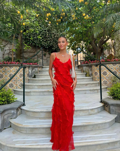 Margaux | Elegant Ruffle Maxi Dress