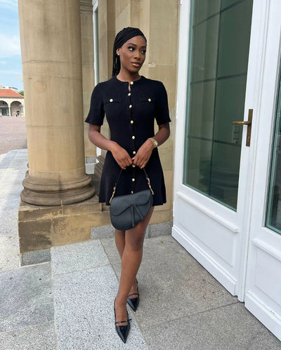 Sasha | Chic Button Front Mini Dress