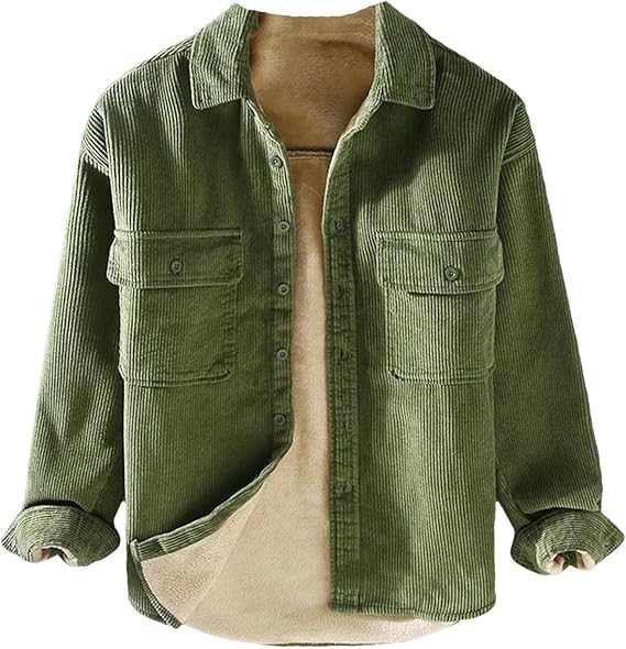 Elegant Corduroy Winter Jacket for Men