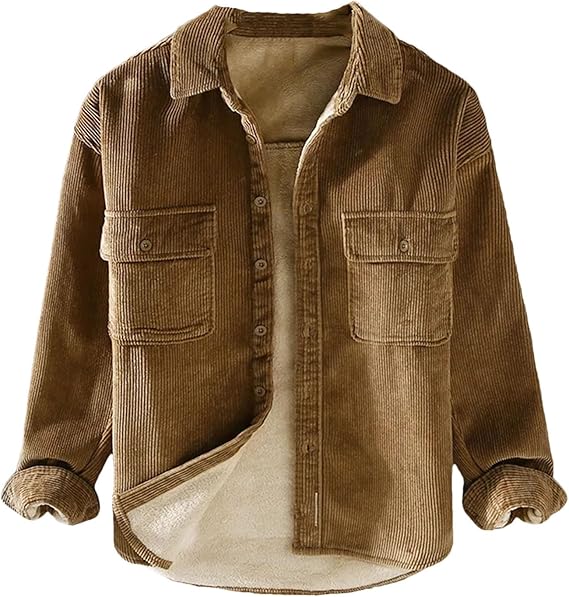 Elegant Corduroy Winter Jacket for Men