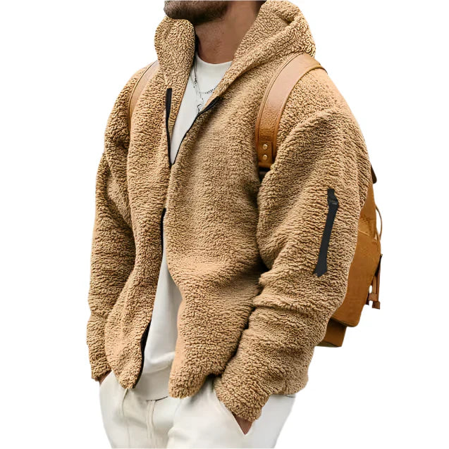 Elegant Fleece Hoodie Jacket for Men