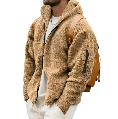 Elegant Fleece Hoodie Jacket for Men