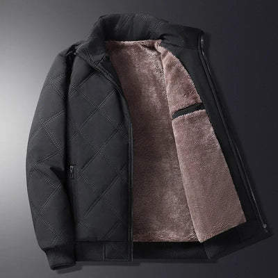 Elegant Zip-up Winter Jacket for Men