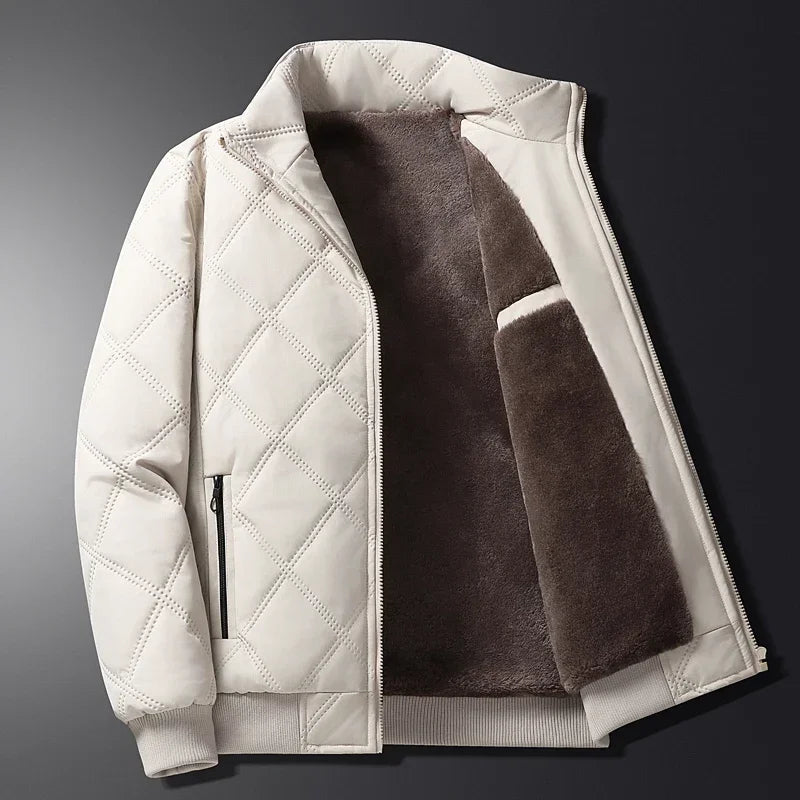 Elegant Zip-up Winter Jacket for Men