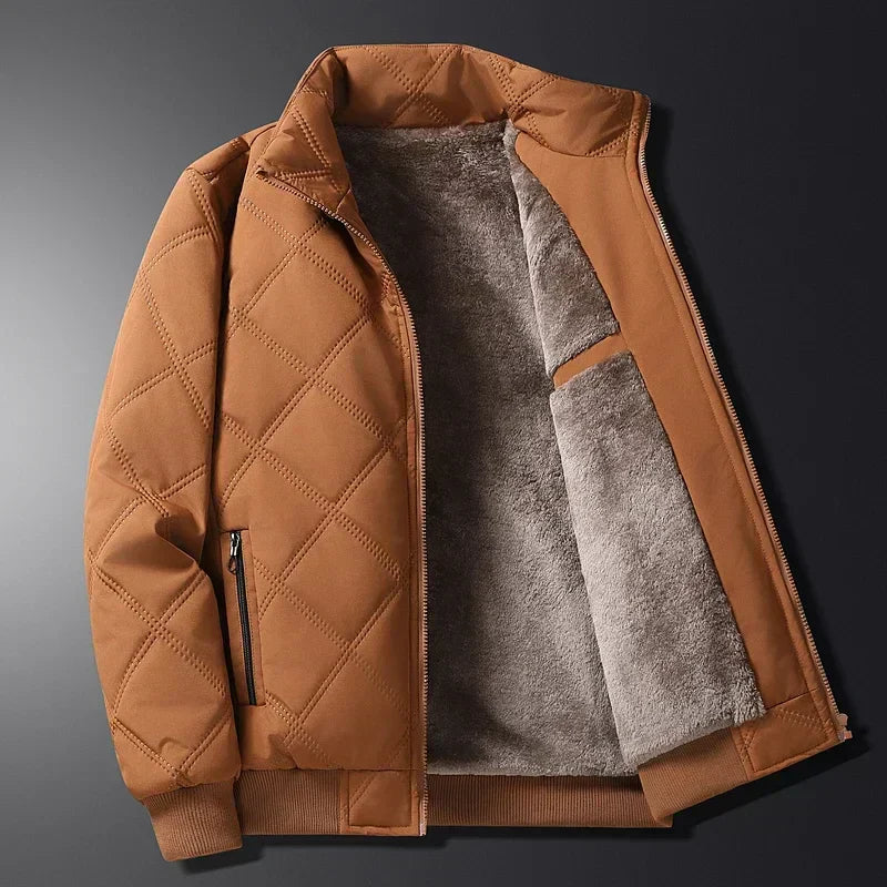 Elegant Zip-up Winter Jacket for Men