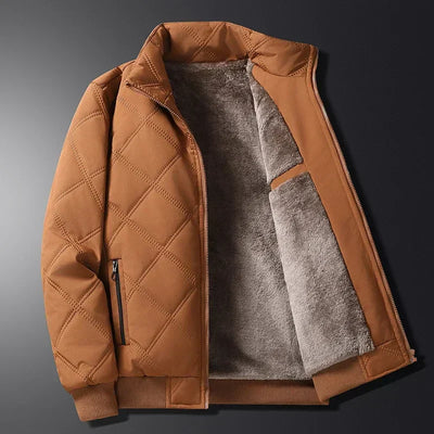 Elegant Zip-up Winter Jacket for Men