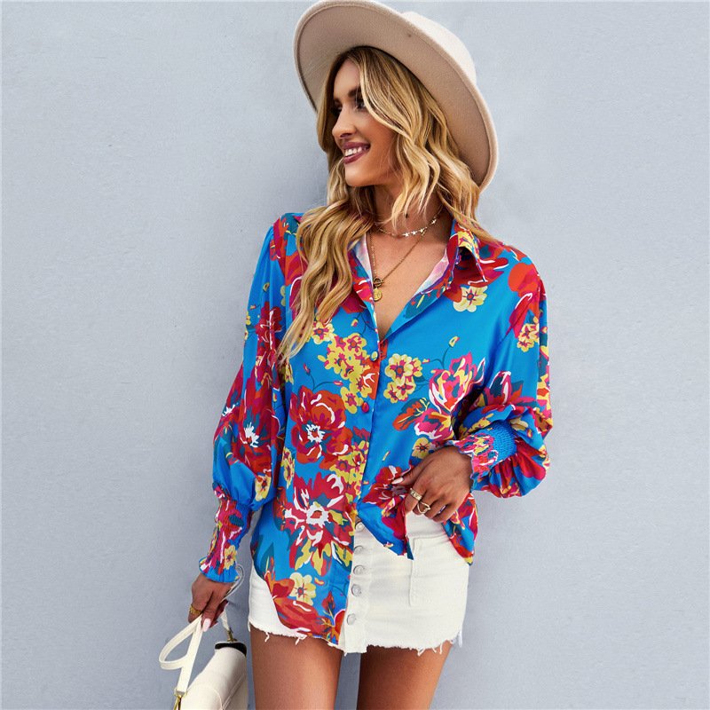Camilla | Vibrant Floral Button Blouse