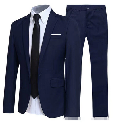 Men's Classic-Fit Two-Piece Suit – Blazer and Trousers