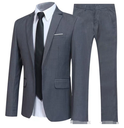 Men's Classic-Fit Two-Piece Suit – Blazer and Trousers