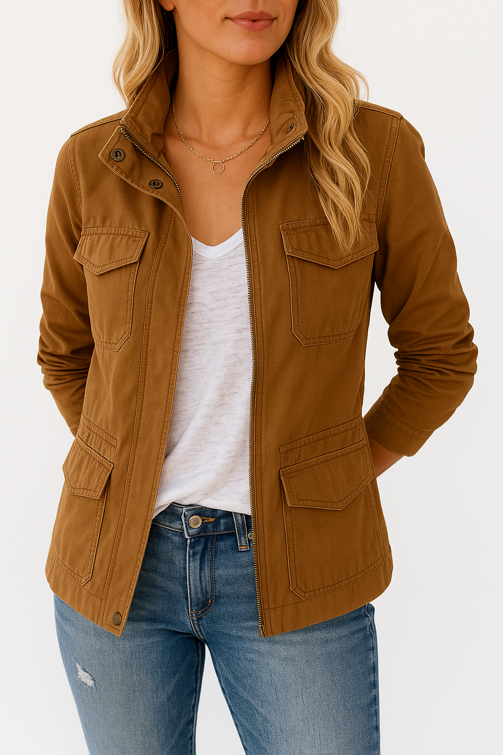 Modern Style Cargo Jacket for Women