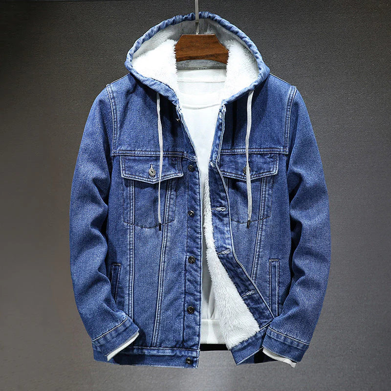 Modern Style Denim Hoodie Jacket for Men