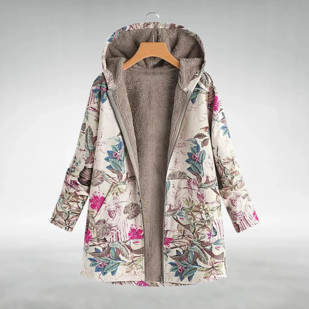 Modern Style Floral Hoodie Jacket for Women