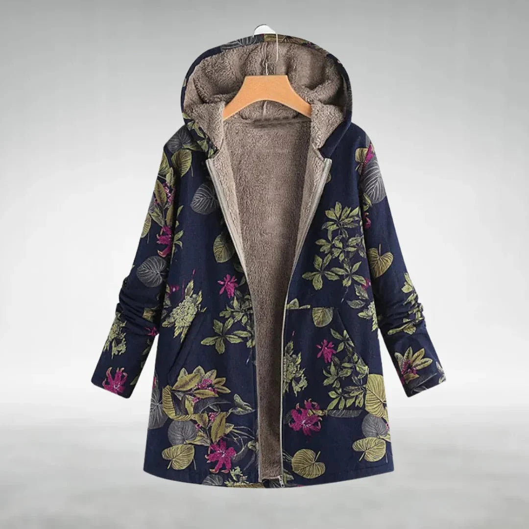 Modern Style Floral Hoodie Jacket for Women