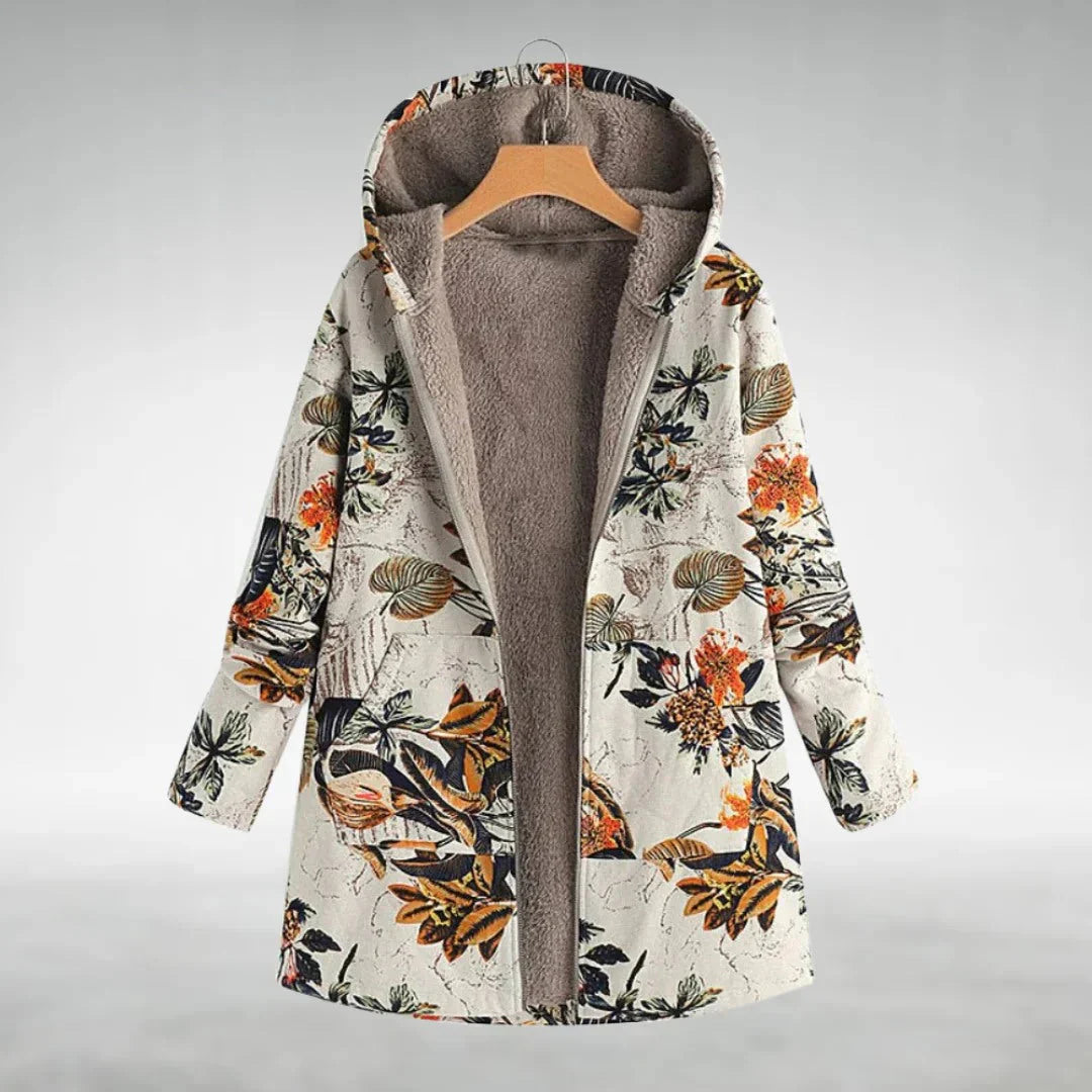 Modern Style Floral Hoodie Jacket for Women