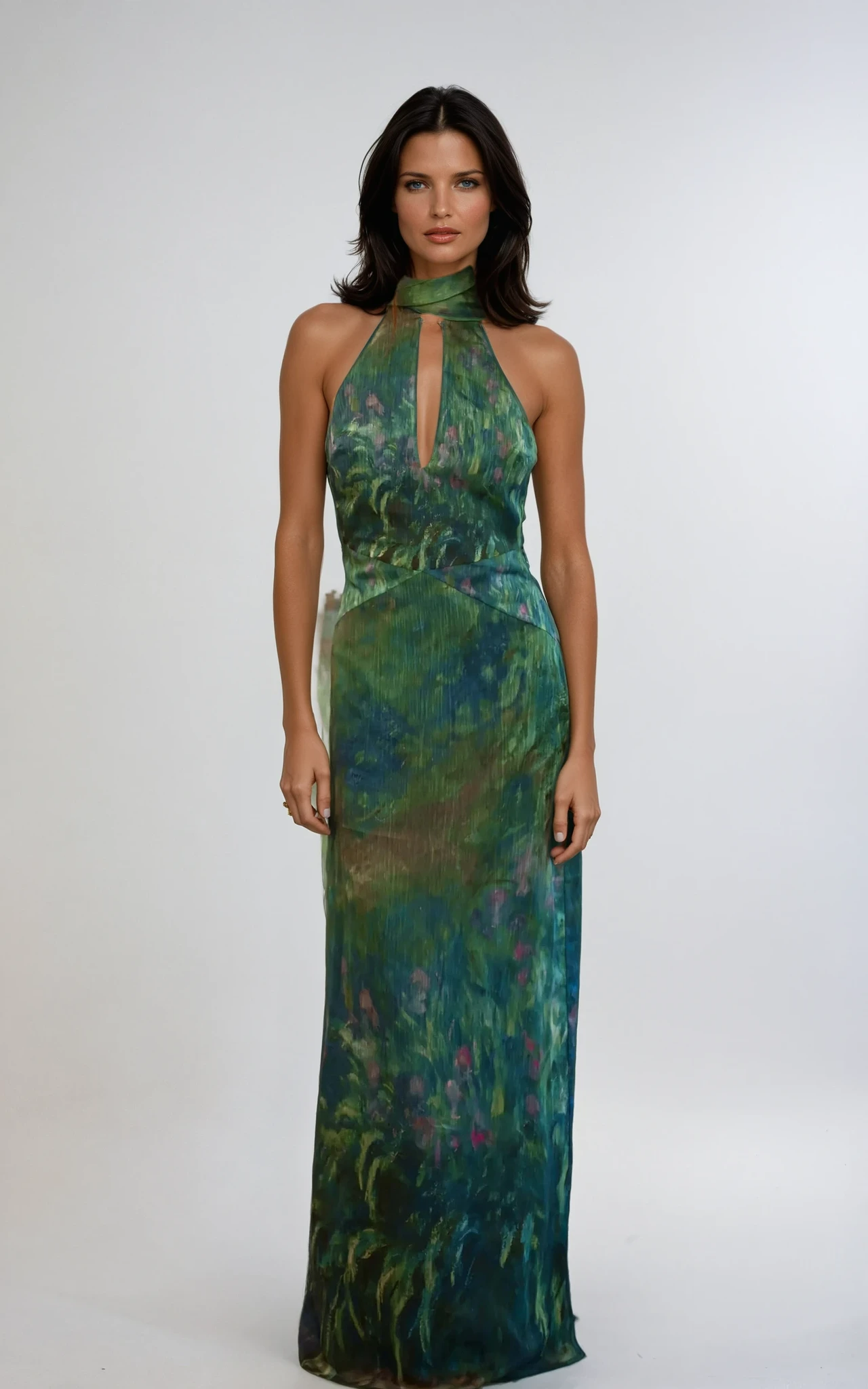 Isolde | Halter Neck Maxi Evening Dress
