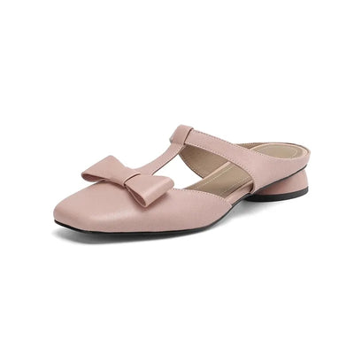 Clara | Bow Strap Slip-On Flats