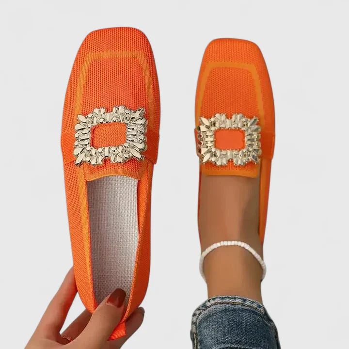 Celira | Elegant Slip-On Flats with Embellishment