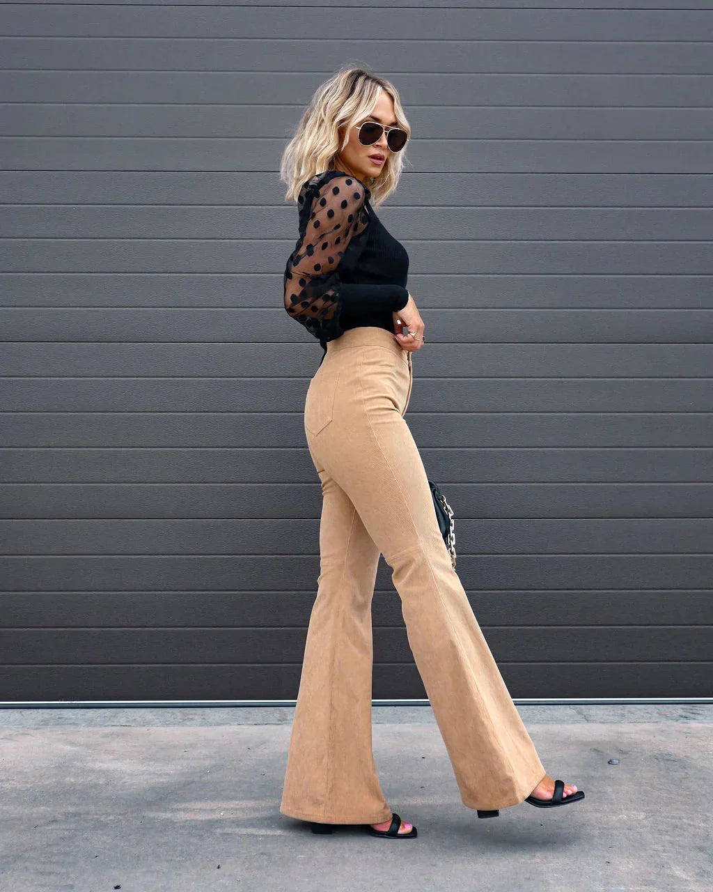 Women's Elegant High-Waist Flare Pants