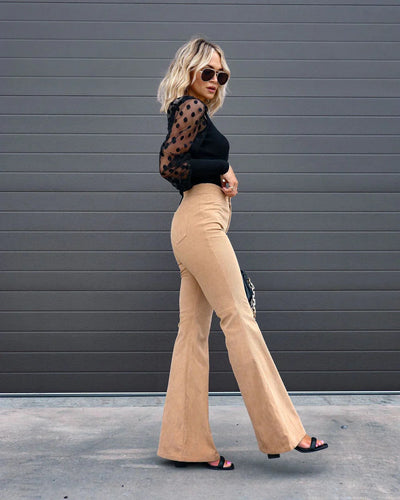 Women's Elegant High-Waist Flare Pants