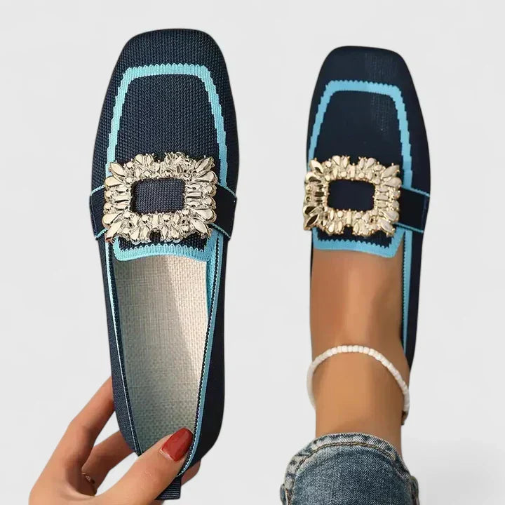 Celira | Elegant Slip-On Flats with Embellishment