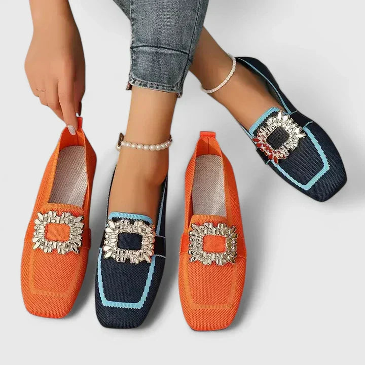 Celira | Elegant Slip-On Flats with Embellishment